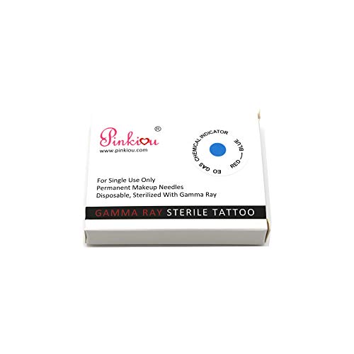 Pinkiou 3R Tattoo Needles Cejas Microblading Blades para plumas de tatuaje (50 piezas)