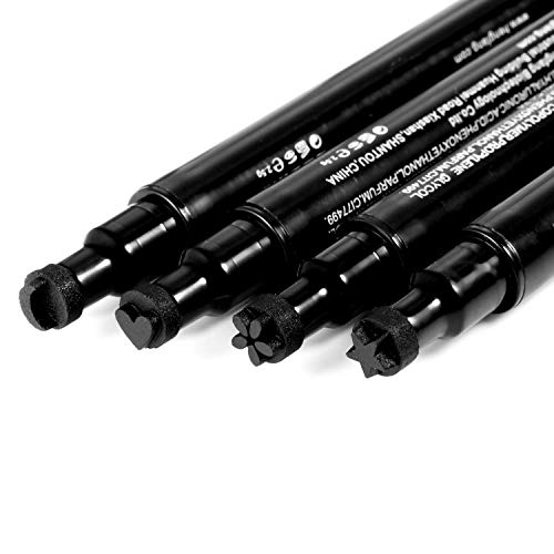 Pinkiou Eyeliner con sello de maquillaje 2 cabezas herramienta de maquillaje a prueba de agua (4 en 1)