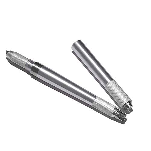 Pinkiou Microblading Pen Eyebrow Tattoo Pens 3 en 1 herramienta de maquillaje permanente de cejas (plata)
