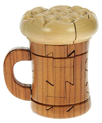 Pinta de cerveza 3-d De Madera rompecabezas con curiosos cerveza en caja!: diversión para la mente: Madera Artesanal: Regalo Idea Top regalo Navidad! para Hombres! Gran Regalo de Navidad para Hombres, Padre, novio y todo el que ama la cerveza!