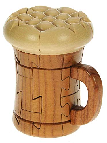 Pinta de cerveza 3-d De Madera rompecabezas con curiosos cerveza en caja!: diversión para la mente: Madera Artesanal: Regalo Idea Top regalo Navidad! para Hombres! Gran Regalo de Navidad para Hombres, Padre, novio y todo el que ama la cerveza!