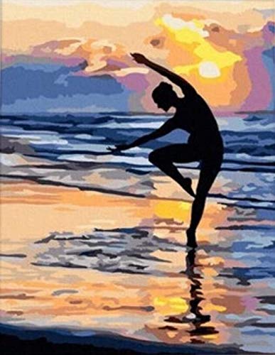 Pintar Por Numeros Adultos Niños Bailarina De Yoga Pintura Al Óleo Diy Lienzo Pintura Por Números Kits Decoración De Pared Regalos 40X50Cm Sin Marco