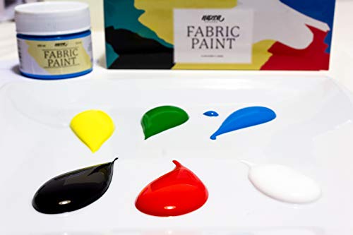 Pintura para Tela y Ropa Calidad Profesional Nazca - 6 Colores x 100ml - Set de Pintura Acrílica Textil Permanente con Gran Capacidad de Cobertura Ideal para toda clase de Tejidos, Camisetas, Bolsas