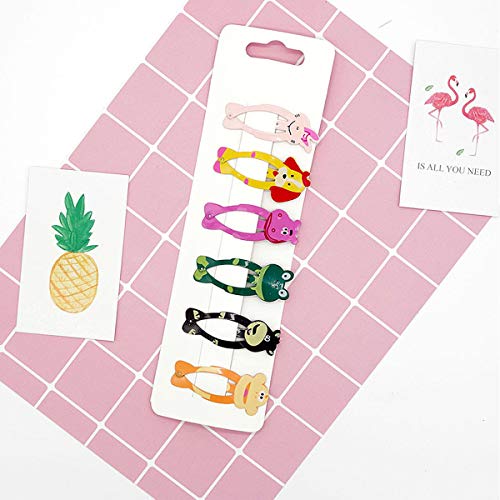 Pinza Pelo 42 Piezas Niña Clip Pelo Bebe de Metal Horquillas Pelo en Patrón Animal Fruta Accesorios para el Pelo Bebe Niña Infantiles Multicolor