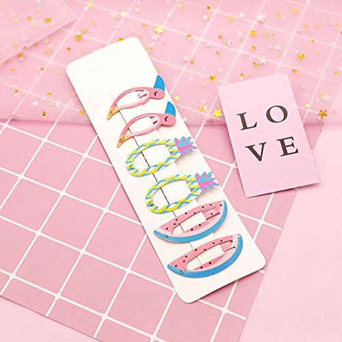 Pinza Pelo 42 Piezas Niña Clip Pelo Bebe de Metal Horquillas Pelo en Patrón Animal Fruta Accesorios para el Pelo Bebe Niña Infantiles Multicolor