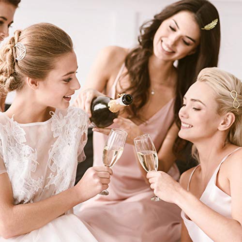 Pinzas para el Pelo de Metal, 12 piezas Horquillas para el Pelo Pinzas para el cabello de metal Vintage, Hoja, Pluma, Círculo, Triángulo, Infinito y Luna Pinza para el cabello para Mujeres y Chicas