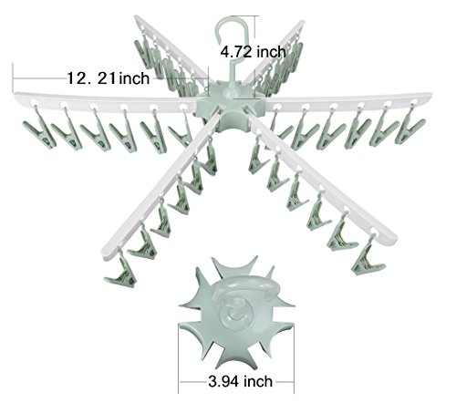 Pinzas Ropa Plastico Plegable, 36 Pinzas Secado Percha de Ropa, Colgador Tendedero, para Calcetines, Guantes, Ropa Interior, Toallas.