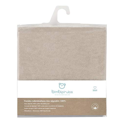 Pirulos Funda Cambiador Bañera Bebé/Funda cubrebañera Ajustable 100% Algodón 50x80cm, Color Lino