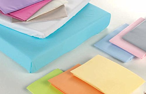 Pirulos Sábana Bajera Ajustable de Alta Calidad 100% Algodón para Maxi Cuna de 80 x 140 cm/Sábana Bajera Maxicuna Bebé Alta Calidad, Color Azul