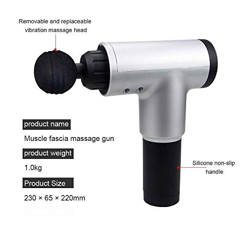 Pistolet Massage Portable massage gun cervical epaule fesse pistolet Pistolet électrique massage relaxation musculaire vibration, équipement mise en forme fitness à domicile, 4 vitesses 4 têtes-rouge
