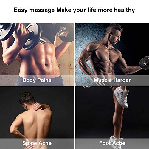 Pistolet Massage Portable massage gun cervical epaule fesse pistolet Pistolet électrique massage relaxation musculaire vibration, équipement mise en forme fitness à domicile, 4 vitesses 4 têtes-rouge