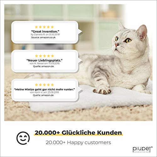 PiuPet® Manta térmica para Gatos & Perros, Tamaño: 60x45 cm, Autocalentado - sin Electricidad y baterías, Cojín de Calor, Innovador e ecológico