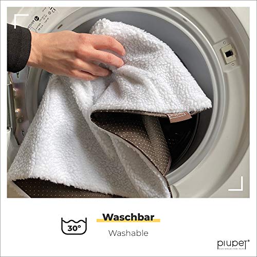 PiuPet® Manta térmica para Gatos & Perros, Tamaño: 60x45 cm, Autocalentado - sin Electricidad y baterías, Cojín de Calor, Innovador e ecológico