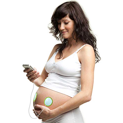 Pixie Tunes Sistema de bocinas Baby Bump para reproducir sonido, música y hablar con su bebé en el útero desde cualquier teléfono móvil, tableta y dispositivo de audio portátil. Blanco