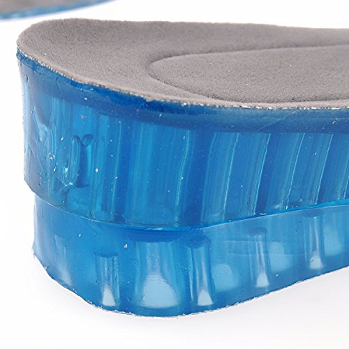 Pixnor 4,5 cm altura ajustable 2-capa de silicona plantillas aumento zapato levanta cojines del zapato