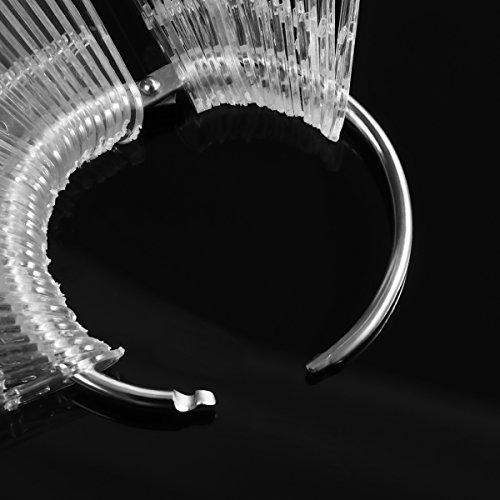 PIXNOR 50 piezas de arte de uñas Tips de color Sticks Pop pantalla ventilador práctica arranque anillo claro DIY