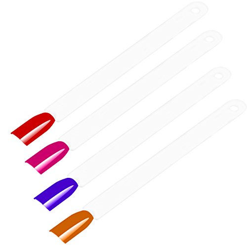PIXNOR 50 piezas de arte de uñas Tips de color Sticks Pop pantalla ventilador práctica arranque anillo claro DIY