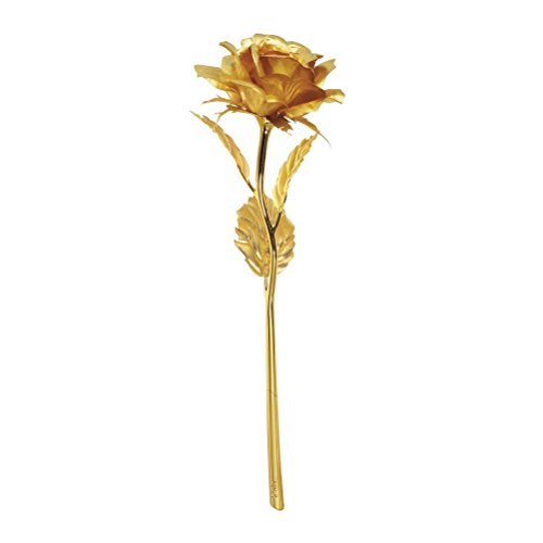 Pixnor Rosa bañada en oro de 24 K de alta pureza, una obra de arte, el mejor regalo para el día de San Valentín, Día de la madre, Navidad, cumpleaños, bodas - Hecho a mano, dura para siempre