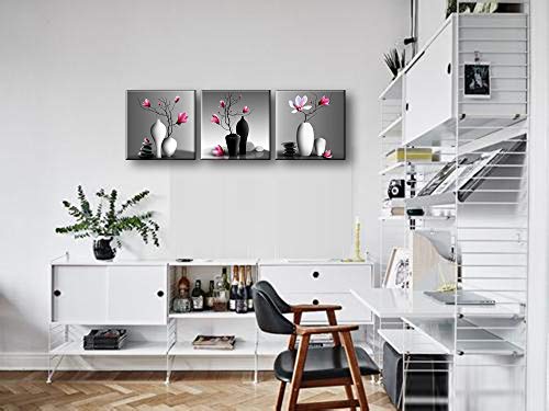 Piy Painting Cuadro en Lienzo en Orquidea Elegante La Flor Pinturas murales Decoración Impresiones de Lienzo Arte de Marco Listo para Colgar Sala de Estar Decoración 30x30cmx2.5cm