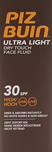 Piz Buin - Proteccion Solar, Ultra Light Dry Touch Fluido Solar Facial SPF 30 - Protección alta Bote 50 ml