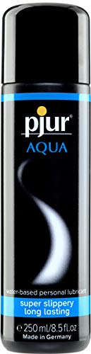 pjur AQUA - Lubricante Premium acuoso - Excelentes propiedades lubricantes, hidrata y no se pega - para juguetes sexuales (250ml)