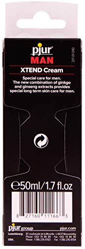 pjur MAN Xtend Cream - Crema de erección para hombres que desean más - con extracto de ginkgo y gingseng para prolongar el placer (50ml)