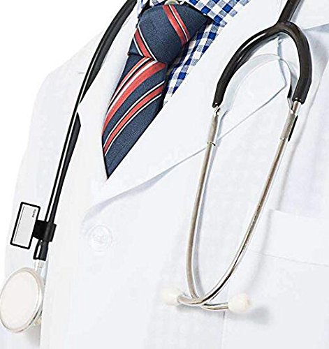 Placas de identificación de doble cara negras de plástico, soporte de tarjeta con clips para tubo de estetoscopio, 6 piezas