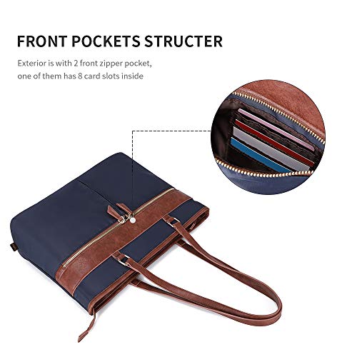 Plambag Bolsos Mujer Piel Gran Bolsa de Trabajo para Ordenador 15,6 Pulgadas Bolso Mujer de Hombro Mano