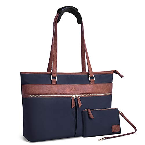 Plambag Bolsos Mujer Piel Gran Bolsa de Trabajo para Ordenador 15,6 Pulgadas Bolso Mujer de Hombro Mano