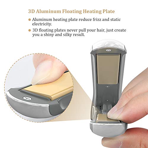Plancha de Pelo, FLYCO Plancha de Pelo profesional, Alisador y Rizador 2 en 1, con Placa Flotante 3D de Cerámica, Calentado en 15s, Doble Voltaje, Adecuada para Todo Tipo de Cabellos