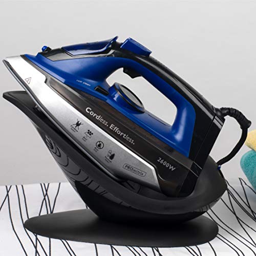 Plancha de vapor inalámbrica 2 en 1 Prolectrix® EF0274BGP-VDE con conector europeo, 2600 W