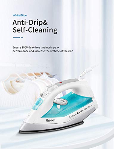 Plancha de Vapor, Yabano Plancha Ropa Vapor 2400W, 310 g/min, Suela Ceramica, 350 ml, 2.5m