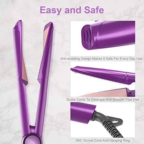 Plancha Rizadora de Pelo, Kastiny Profesional 2 en 1 Planchas del Pelo y Rizador, Herramientas de Peinado con Temperatura Ajustable de 160℃ -230 ℃, Tiempo de Calentamiento de 30s