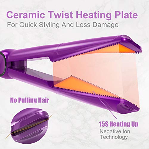 Plancha Rizadora de Pelo, Kastiny Profesional 2 en 1 Planchas del Pelo y Rizador, Herramientas de Peinado con Temperatura Ajustable de 160℃ -230 ℃, Tiempo de Calentamiento de 30s