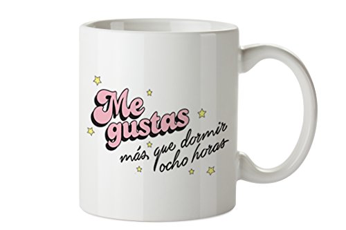 Planeta Gifts Taza San Valentín La Vecina Rubia, Cerámica, Blanco, 8x10x10 cm
