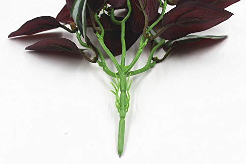 Planta de simulación Planta Verde arreglo de Flores en Maceta decoración Hoja Planta Material de Pared 11 Malla púrpura Colgante bambú Ciruela ceja Hoja Verde