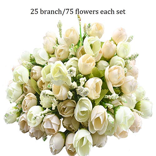 Plantas de flores artificiales - Rosas y capullos de rosa en maceta cerca de piquete para decoración de interiores de boda de oficina