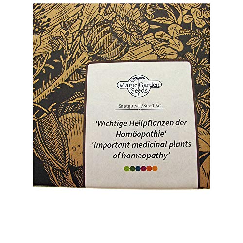 'Plantas medicinales importantes de la homeopatía', kit regalo de semillas con 7 hierbas medicinales
