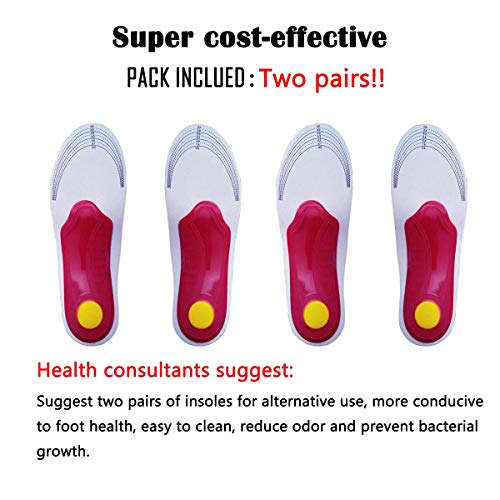 Plantilla ortopédica,EVA transpirable absorción de golpes Inserciones Ajustables Fascitis Plantar con Soportes de Arco, cojín metatarsiano del talón para el Tratamiento de Fascitis Plantar en Mujeres