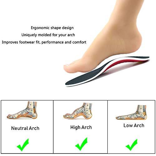 Plantilla ortopédica,EVA transpirable absorción de golpes Inserciones Ajustables Fascitis Plantar con Soportes de Arco, cojín metatarsiano del talón para el Tratamiento de Fascitis Plantar en Mujeres