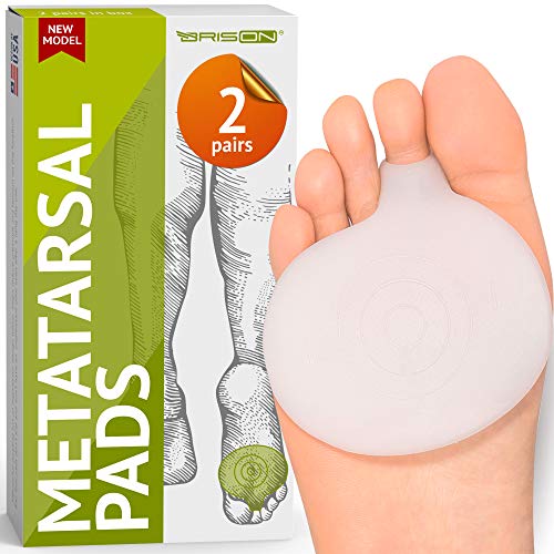Plantillas metatarsianas - Almohadillas Suaves de Gel Reutilizables Transpirables Duraderas Empeine Pie Originales de Silicona Plantillas Alivio del Dolor en el Antepié para Hombres y Mujeres