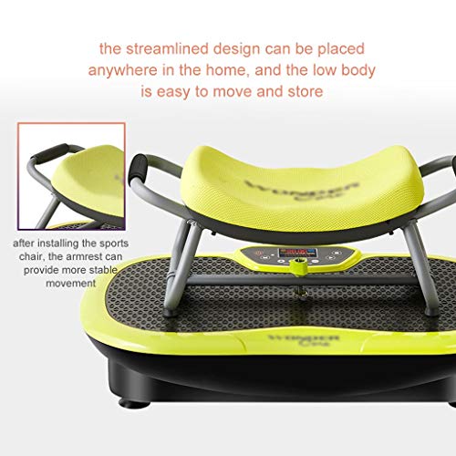 Plataforma Vibratoria - entrenamiento de todo el cuerpo de la plataforma de vibración w / Bandas Resistencia - Home Fitness Equipo de entrenamiento for bajar de peso, tonificación, Bienestar, masaje d