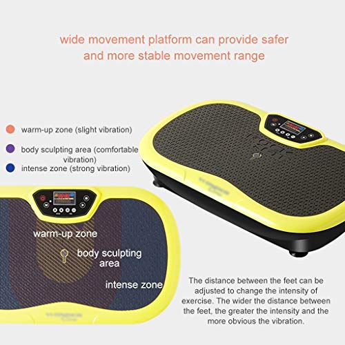 Plataforma Vibratoria - entrenamiento de todo el cuerpo de la plataforma de vibración w / Bandas Resistencia - Home Fitness Equipo de entrenamiento for bajar de peso, tonificación, Bienestar, masaje d