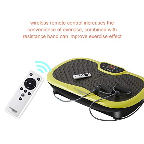 Plataforma Vibratoria - entrenamiento de todo el cuerpo de la plataforma de vibración w / Bandas Resistencia - Home Fitness Equipo de entrenamiento for bajar de peso, tonificación, Bienestar, masaje d