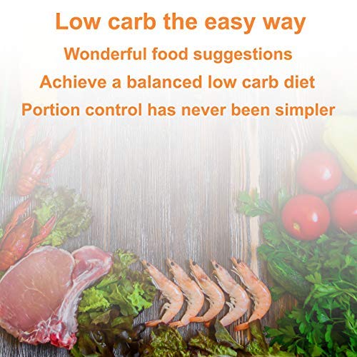Plato de comida baja en carbohidratos | Secciones fáciles de seguir una dieta baja en carbohidratos/alta en proteínas | Placa para el control de porciones para una fácil pérdida de peso.