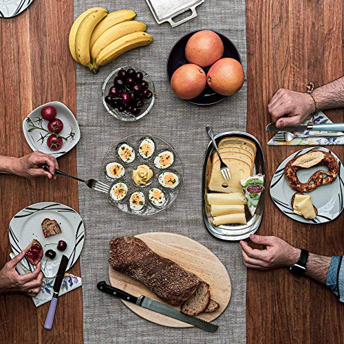 Platos para huevos de Formano para servir o como decoración, con espacio para hasta 8 huevos y una salsa, atraerá todas las miradas en cualquier comedor, cocina, salón