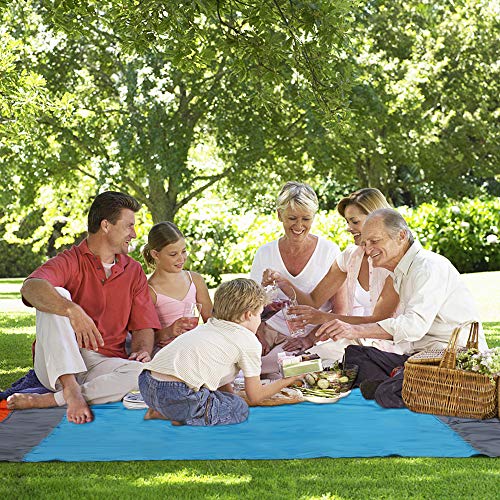 Playa Manta Arena Libre XXL 270 x 245 cm Picnic Camping – Manta Toalla de Playa Bolsa de portátil Impermeable con 6 Funda y 6 Tienda stöpse Secado rápido para Picnic, Playa, Senderismo y Camping