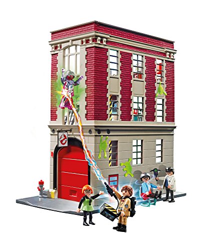 PLAYMOBIL Ghostbusters, Cuartel Parque de Bomberos, a Partir de 6 Años (9219)