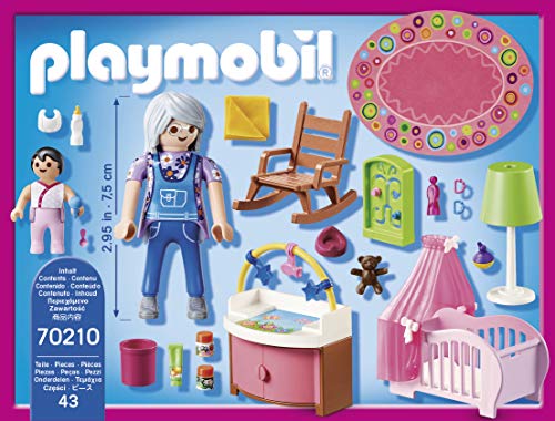PLAYMOBIL PLAYMOBIL-70210 Dollhouse Habitación del Bebé, Multicolor, Talla única (70210)
