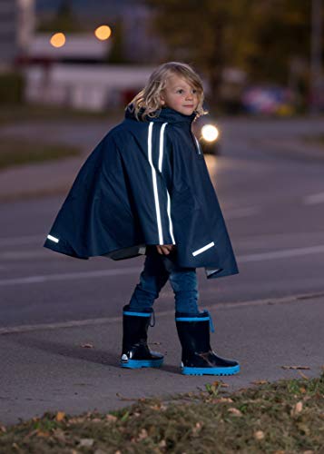 Playshoes - Abrigo Impermeable de Manga Larga Infantil, Talla 6 años (116 cm), Color Azul Marino